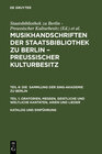 Buchcover Musikhandschriften aus der Staatsbibliothek zu Berlin - Preußischer... / Katalog und Einführung