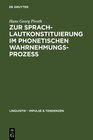 Buchcover Zur Sprachlautkonstituierung im phonetischen Wahrnehmungsprozess