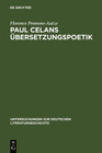 Buchcover Paul Celans Übersetzungspoetik