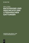 Buchcover Entstehung und Geschichte der literarischen Gattungen
