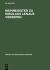 Buchcover Reimregister zu Nikolaus Lenaus Versepen
