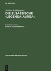 Buchcover Jacobus de [Voragine]: Die elsässische ›Legenda aurea‹ / Das Sondergut