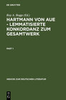 Buchcover Hartmann von Aue – Lemmatisierte Konkordanz zum Gesamtwerk