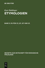 Buchcover Etymologien / Zu FEW 21, 22¹, 22² und 23