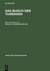 Buchcover Das buoch der tugenden / Lateinische Quellen