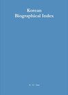 Buchcover Korean Biographical Index
