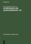 Buchcover Symposium on Lexicography VII