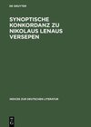 Buchcover Synoptische Konkordanz zu Nikolaus Lenaus Versepen