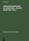 Buchcover Verskonkordanz zu Goethes „Faust, Zweiter Teil“