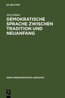 Buchcover Demokratische Sprache zwischen Tradition und Neuanfang