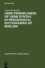 Buchcover User-friendliness of verb syntax in pedagogical dictionaries of English