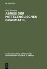 Buchcover Abriß der mittelenglischen Grammatik