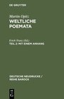 Buchcover Martin Opitz: Weltliche Poemata / Mit einem Anhang