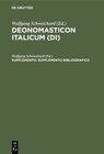 Buchcover Deonomasticon Italicum (DI) / Supplemento bibliografico