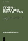 Buchcover Michael Hillgruber: Die pseudoplutarchische Schrift De Homero / Einleitung und Kommentar zu den Kapiteln 1-73