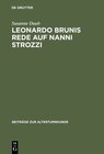Buchcover Leonardo Brunis Rede auf Nanni Strozzi