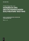 Buchcover Handbuch des deutschsprachigen Exiltheaters 1933-1945 / Biographisches Lexikon der Theaterkünstler