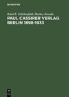 Buchcover Paul Cassirer Verlag Berlin 1898-1933