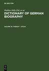 Buchcover Dictionary of German biography / Thibaut - Zycha