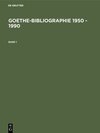 Buchcover Goethe-Bibliographie 1950 - 1990