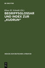 Buchcover Begriffsglossar und Index zur "Kudrun"