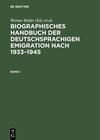 Buchcover Biographisches Handbuch der deutschsprachigen Emigration nach 1933–1945