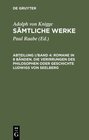 Buchcover Adolph von Knigge: Sämtliche Werke / Romane in 8 Bänden. Die Verirrungen des Philosophen oder Geschichte Ludwigs von See