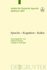 Buchcover Sprache - Kognition - Kultur