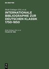 Buchcover Internationale Bibliographie zur Deutschen Klassik 1750-1850 / 1992