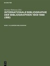 Buchcover Allgemeine Bibliographie