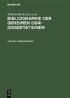 Buchcover Bibliographie der geheimen DDR-Dissertationen