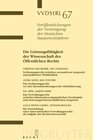 Buchcover Die Leistungsfähigkeit der Wissenschaft des Öffentlichen Rechts