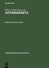 Buchcover Aktiengesetz / §§ 53a-75