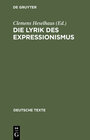 Buchcover Die Lyrik des Expressionismus