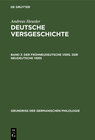 Buchcover Andreas Heusler: Deutsche Versgeschichte / Der frühneudeutsche Vers. Der neudeutsche Vers