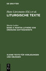 Buchcover Liturgische Texte / Martin Luthers Von Ordnung Gottesdiensts