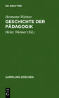 Buchcover Geschichte der Pädagogik