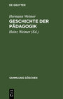 Buchcover Geschichte der Pädagogik