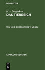 Buchcover H. v. Lengerken: Das Tierreich / Chordatiere V: Vögel