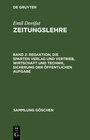 Buchcover Emil Dovifat: Zeitungslehre / Redaktion, die Sparten Verlag und Vertrieb, Wirtschaft und Technik, Sicherung der öffentli