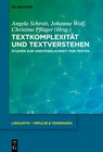 Buchcover Textkomplexität und Textverstehen