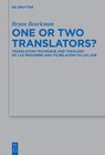 Buchcover One or Two Translators?