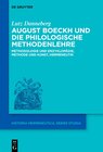 Buchcover August Boeckh und die philologische Methodenlehre