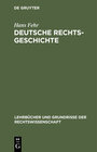 Buchcover Deutsche Rechtsgeschichte