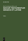 Buchcover Novum Testamentum Graece et Latine / Novum Testamentum Graece et Latine. Tom 2
