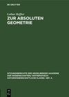 Buchcover Zur absoluten Geometrie
