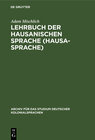 Buchcover Lehrbuch der hausanischen Sprache (Hausa-Sprache)