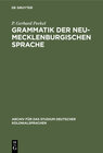 Buchcover Grammatik der Neu-Mecklenburgischen Sprache