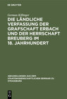 Buchcover Die ländliche Verfassung der Grafschaft Erbach und der Herrschaft Breuberg im 18. Jahrhundert