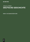 Buchcover Johannes Bühler: Deutsche Geschichte / Das Barockzeitalter